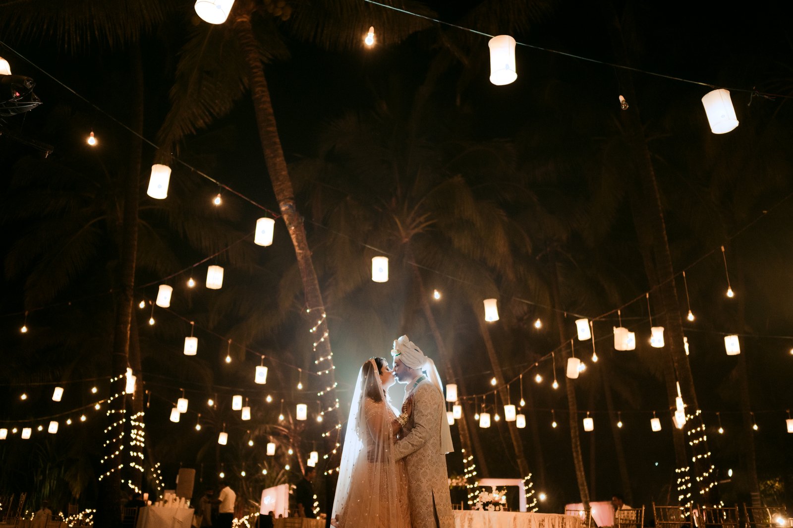 Candid embrace in moody light